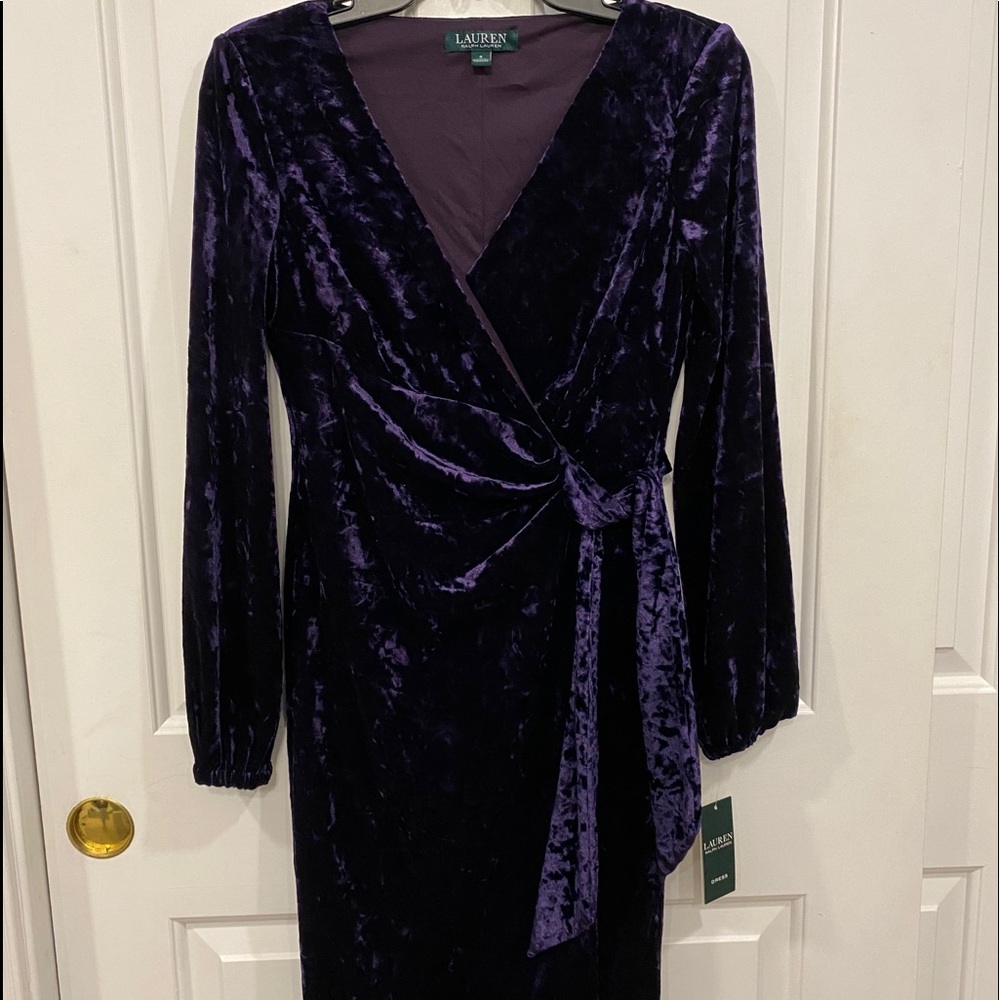 Ralph Lauren Crushed Velvet Dress